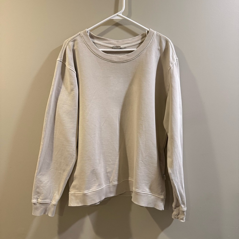 Onia Men's Light Tan Crewneck Sweater